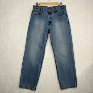 VTG Levi’s 577 Jeans Womens 12 MIS 31x30 Lower Rise Loose Fit USA Light Blue Y2K